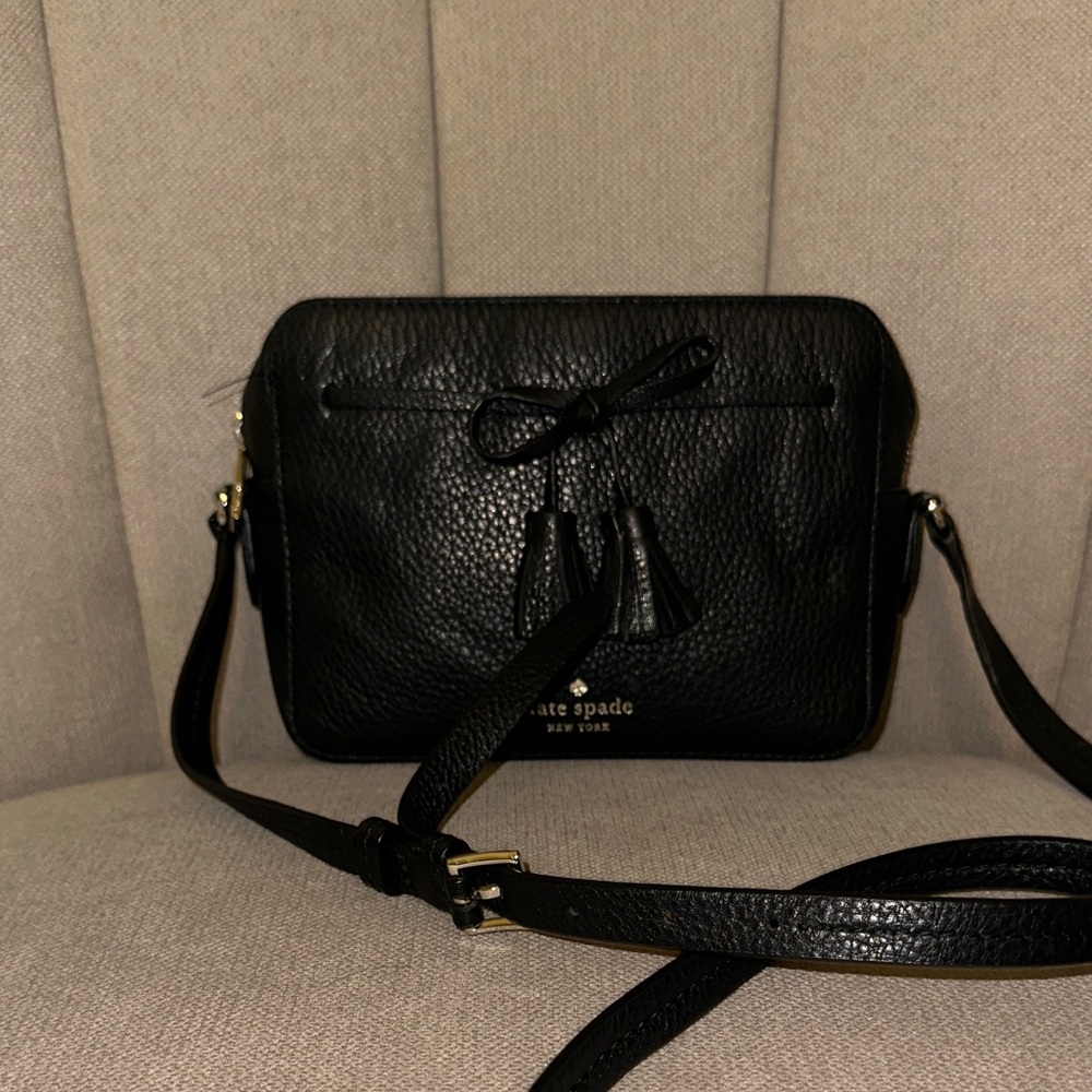 Kate Spade Black Pebbled Leather Crossbody Bag - Picture 3 of 10
